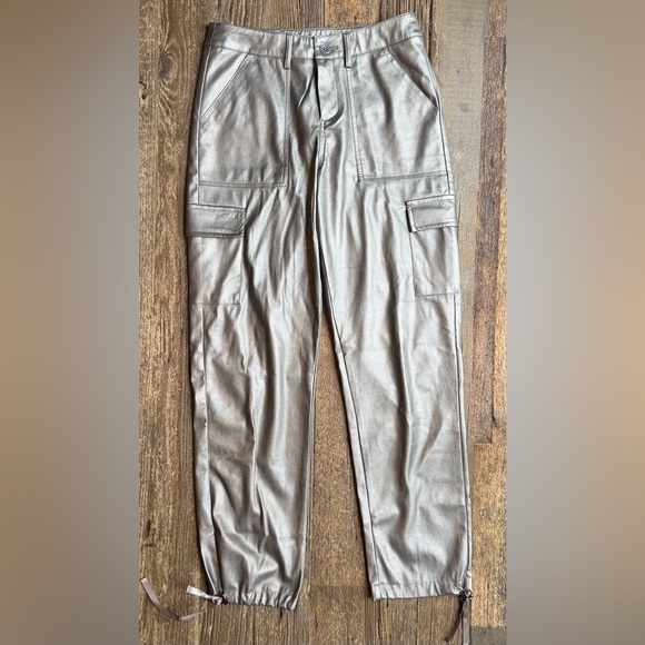 ESQUALO Pants - Esqualo Cargo Metallic Soft Gold Pants Size 4